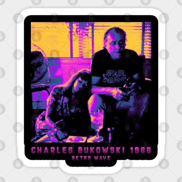 Charles Bukowski 1986 Sticker by OliverIsis33